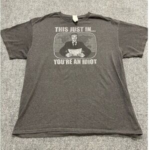 Delta Pro Weight " This Just In You're an Idiot " Men's Heather Gray T-Shirt